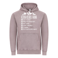 Vintage Zinc hiking 6 stages of hiking funny hiking nature adventure Vintage Hoodie - baoMotion