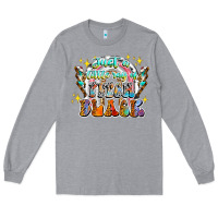 Heather Grey just a little ray of pitch black Long Sleeve Tee - CowhideDigitalArt