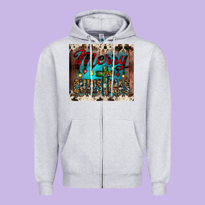 Merry Christmas Cross Tumbler Zipper Hoodie Designed By Jahusdesignshop
