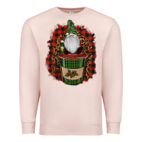 Pale Pink gnomes with coffee christmas Premium Sweatshirt - RanaPortraitStore