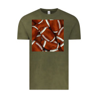 Vintage Olive american football seamless pattern Vintage Tee - BundleAndBundleShop