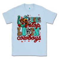 Dusty Blue never stop lovin cowboys olivia Classic Tee - OliviaCreatesArt