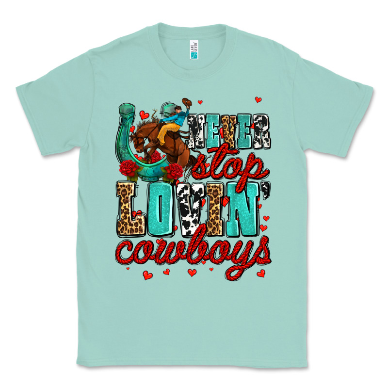 Never Stop Lovin Cowboys Olivia Classic Tee by OliviaCreatesArt | Teevron