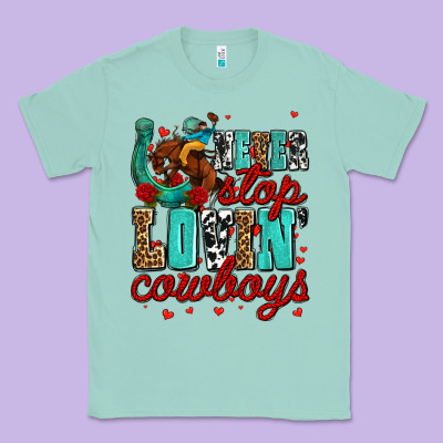 Never Stop Lovin Cowboys Olivia Classic Tee Designed By Oliviacreatesart