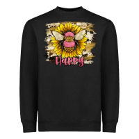 Black bee happy Heavyweight Sweatshirt - JahusDesignShop