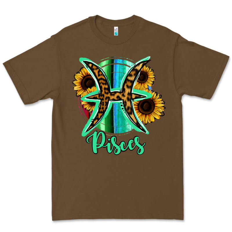 Pisces Zodiac Sign Sunflower Leopard Serape Premium Tee by RanaPortraitStore | Teevron