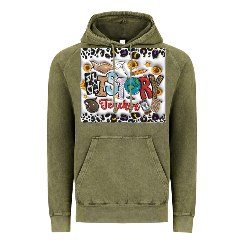 Histtory Teacher Vintage Hoodie by CowhideDigitalArt | Teevron