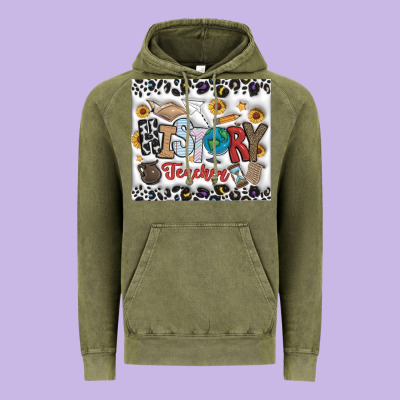 Histtory Teacher Vintage Hoodie Designed By Cowhidedigitalart