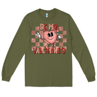 Army Green Be My Valentines Long Sleeve Tee - CowhideDigitalArt