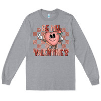 Heather Grey Be My Valentines Long Sleeve Tee - CowhideDigitalArt