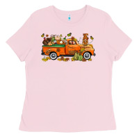 Bubblegum Pink thanksgiving truck with gnome bbs Ladies Tee - BundleAndBundleShop