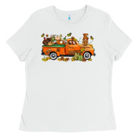 White thanksgiving truck with gnome bbs Ladies Tee - BundleAndBundleShop