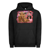 Valentine's Day Mama Cow And Baby Cows Urban Hoodie | Teevron