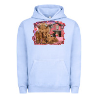 Pigment Grape Ice Valentine's day mama cow and baby cows Urban Hoodie - RanaPortraitStore