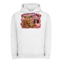 Pigment Lunar Rock Valentine's day mama cow and baby cows Urban Hoodie - RanaPortraitStore