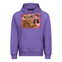 Tulip Valentine's day mama cow and baby cows Urban Hoodie - RanaPortraitStore