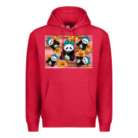 Cardinal Baby panda flowers Premium Hoodie - Artiststas