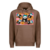 Chestnut Baby panda flowers Premium Hoodie - Artiststas