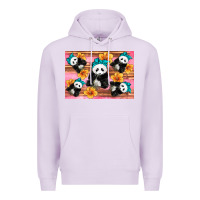 Lilac Baby panda flowers Premium Hoodie - Artiststas