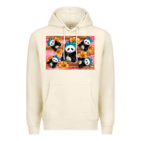 Tofu Baby panda flowers Premium Hoodie - Artiststas