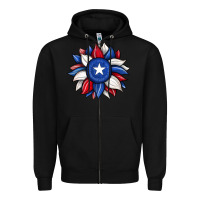 Black sunflower texas flag 2 Zipper Hoodie - JahusDesignShop