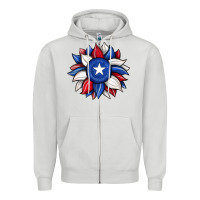 Dove Grey sunflower texas flag 2 Zipper Hoodie - JahusDesignShop