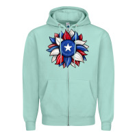 Seafoam sunflower texas flag 2 Zipper Hoodie - JahusDesignShop
