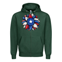 Sports Green sunflower texas flag 2 Zipper Hoodie - JahusDesignShop