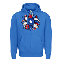 True Royal sunflower texas flag 2 Zipper Hoodie - JahusDesignShop