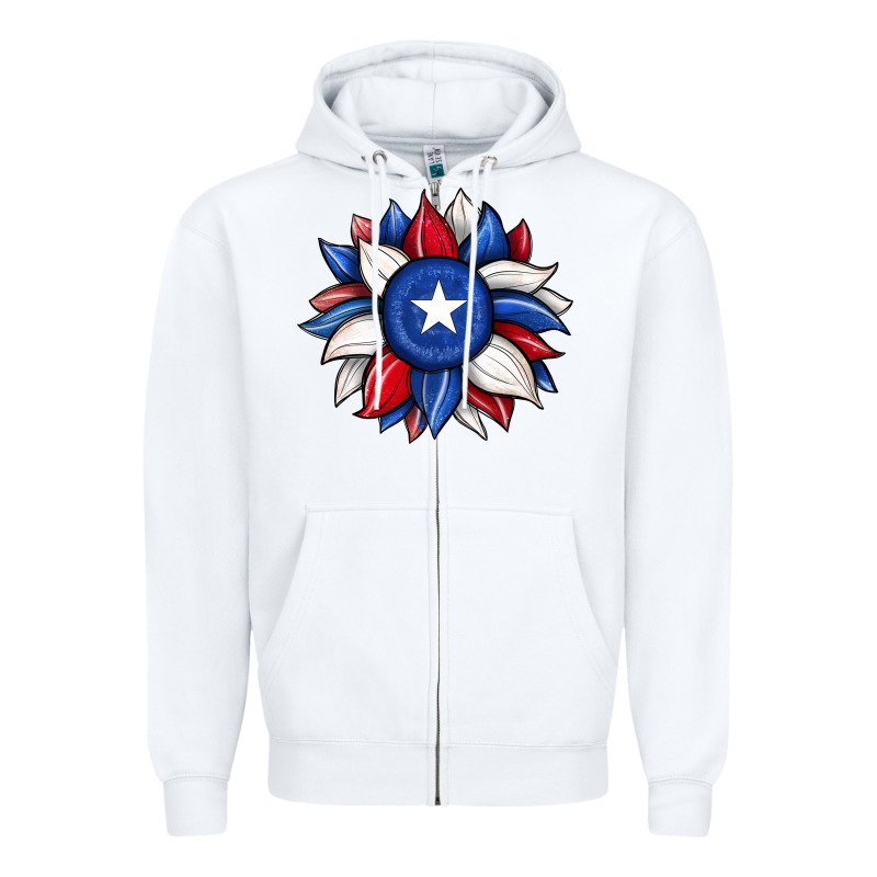 Sunflower Texas Flag 2 Zipper Hoodie by JahusDesignShop | Teevron