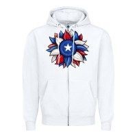 White sunflower texas flag 2 Zipper Hoodie - JahusDesignShop