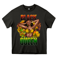 Asphalt Black queen afro Heavy Core Tee - HowdyJamesFarm