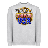 Heather Grey small town usa Heavyweight Sweatshirt - JahusDesignShop