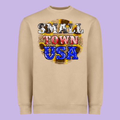 Small Town Usa Heavyweight Sweatshirt Designed By Jahusdesignshop