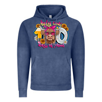 Vintage Denim Holy Cow 100 Days Of School Vintage Hoodie - CowhideDigitalArt