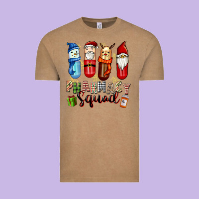 Pharmacy Squad Christmas Vintage Tee Designed By Fadigitalartstudio