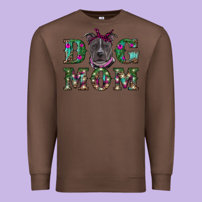 Christmas Dog Mom Pitbull Premium Sweatshirt Designed By Ranaportraitstore