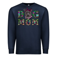 Navy Christmas dog mom pitbull Premium Sweatshirt - RanaPortraitStore