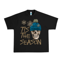 Black skull tis the season winter Urban Heavy Tee - FaDigitalArtStudio