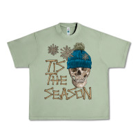 Oil Green skull tis the season winter Urban Heavy Tee - FaDigitalArtStudio