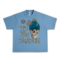Pebble Blue skull tis the season winter Urban Heavy Tee - FaDigitalArtStudio