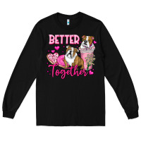 Black Be Mine Valentine Dog Long Sleeve Tee - CowhideDigitalArt