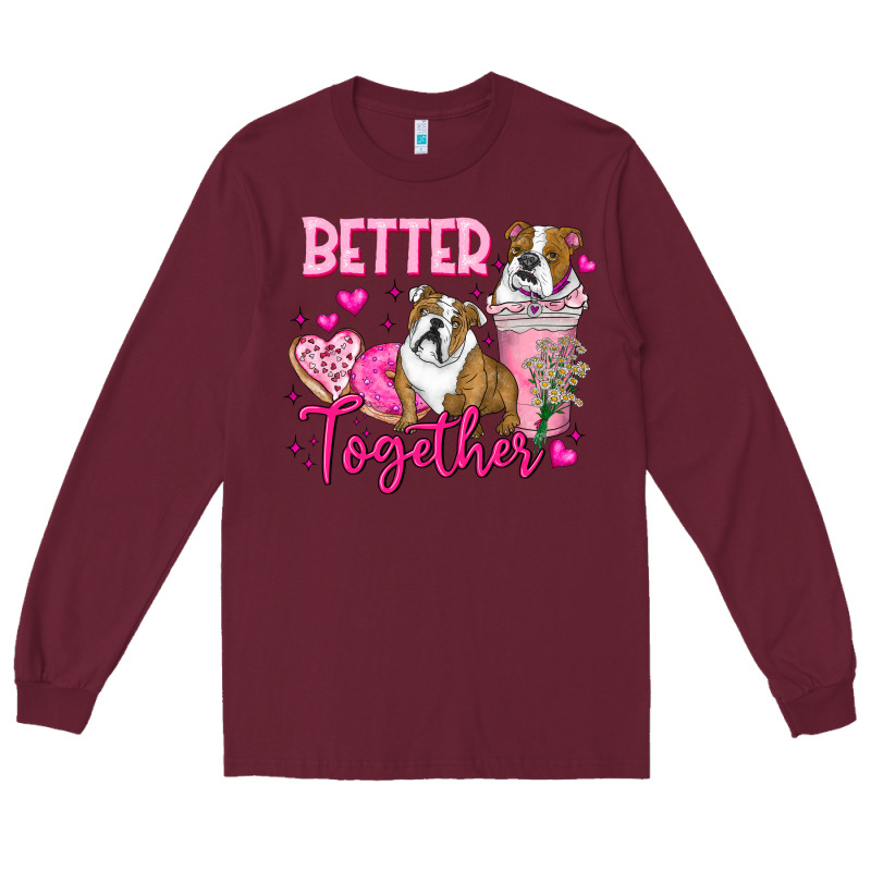 Be Mine Valentine Dog Long Sleeve Tee by CowhideDigitalArt | Teevron