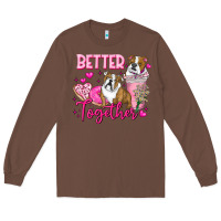 Chestnut Be Mine Valentine Dog Long Sleeve Tee - CowhideDigitalArt