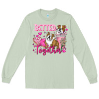 Matcha Be Mine Valentine Dog Long Sleeve Tee - CowhideDigitalArt
