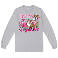 Moon Dust Be Mine Valentine Dog Long Sleeve Tee - CowhideDigitalArt