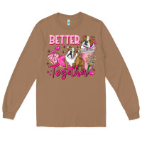 Toasted Coconut Be Mine Valentine Dog Long Sleeve Tee - CowhideDigitalArt
