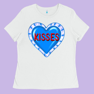 Valentine's Day Hearts Ladies Tee Designed By Fadigitalartstudio