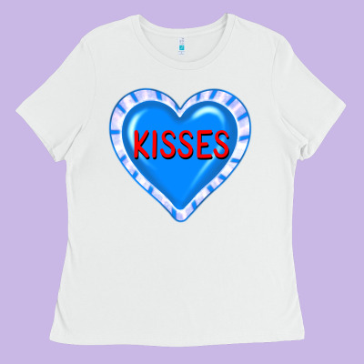 Valentine's Day Hearts Ladies Tee Designed By Fadigitalartstudio
