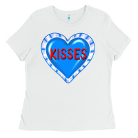 White valentine's day hearts Ladies Tee - FaDigitalArtStudio